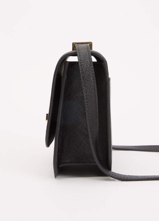 Ralph Lauren Sophee 22 crossbodytas van leer - detail 2 zwart