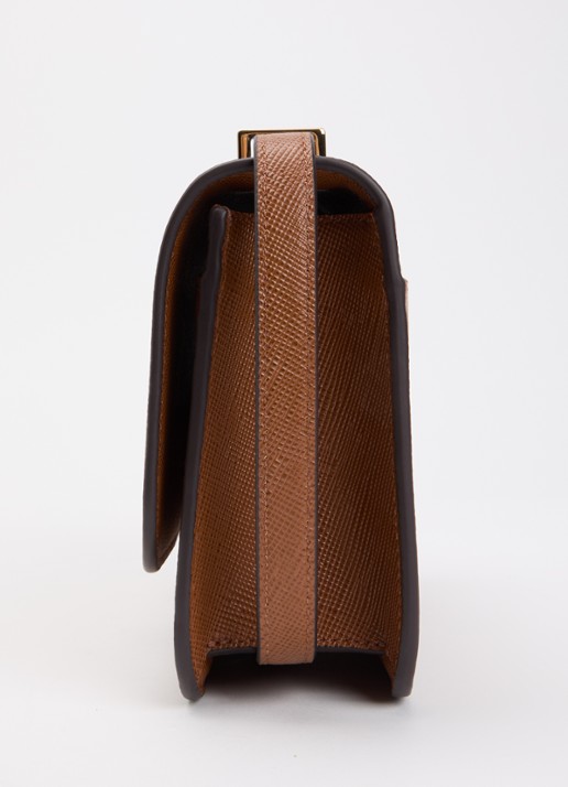 Ralph Lauren Sophee 22 crossbodytas van leer - detail 2 cognac