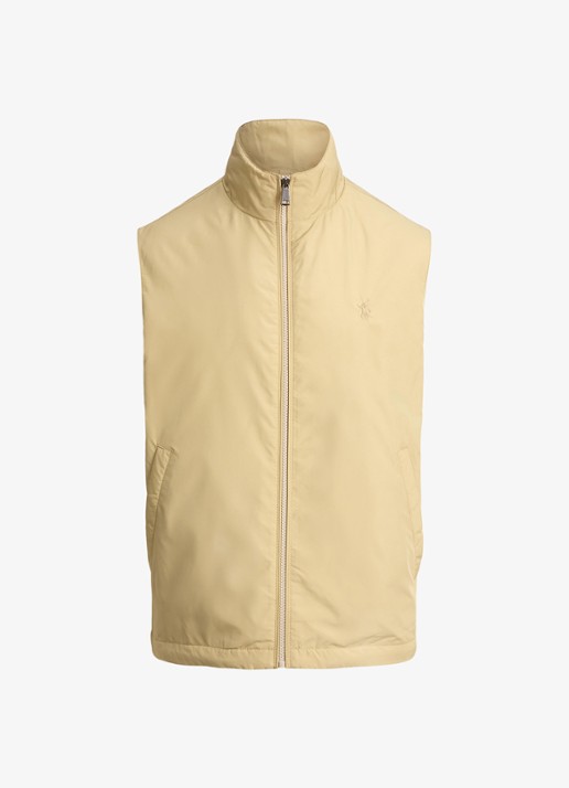 Ralph Lauren Southland gewatteerde bodywarmer met steekzakken - voorkant 3 dune tan-33g2