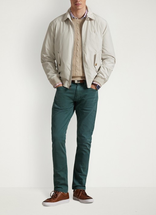 Ralph Lauren Southland jack met klepzakken en logoborduring - voorkant 3 dove grey / lichtgrijs