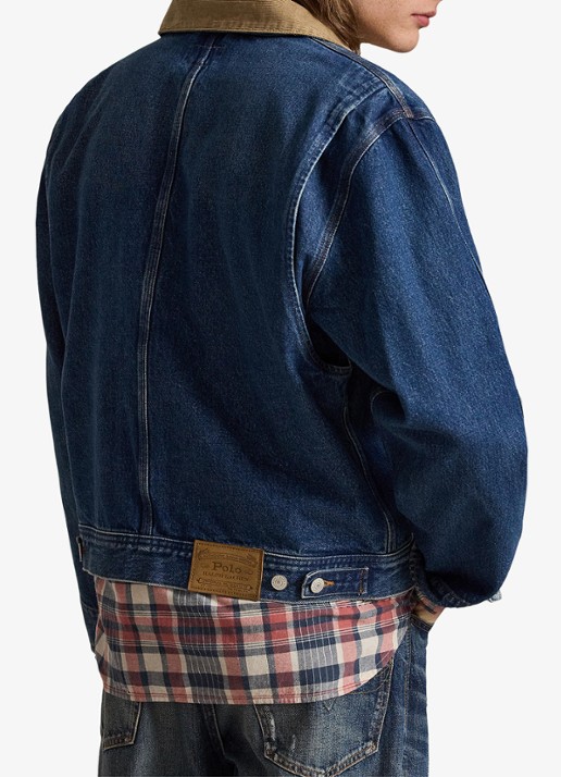Ralph Lauren Spijkerjas met borstzakken - achterkant 4 outpost / indigo