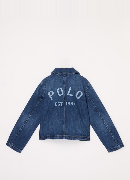 Ralph Lauren Spijkerjas met opgestikte zakken - achterkant 3 indigo