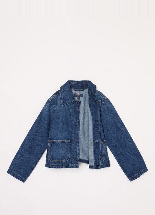 Ralph Lauren Spijkerjas met opgestikte zakken - voorkant 2 indigo