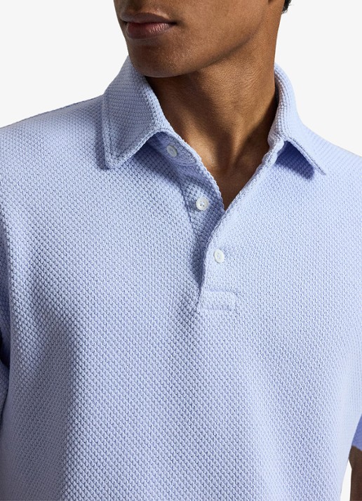 Ralph Lauren Standard fit polo van piqué katoen - detail 4 pebble blue / blauw
