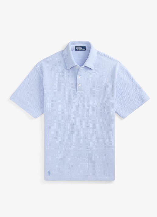 Ralph Lauren Standard fit polo van piqué katoen - voorkant pebble blue / blauw