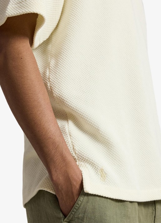 Ralph Lauren Standard fit polo van piqué katoen - detail 5 pale cream / crème