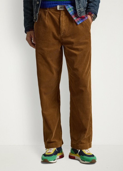 Ralph Lauren Straight fit broek van corduroy - detail 2 workwear tan / bruin