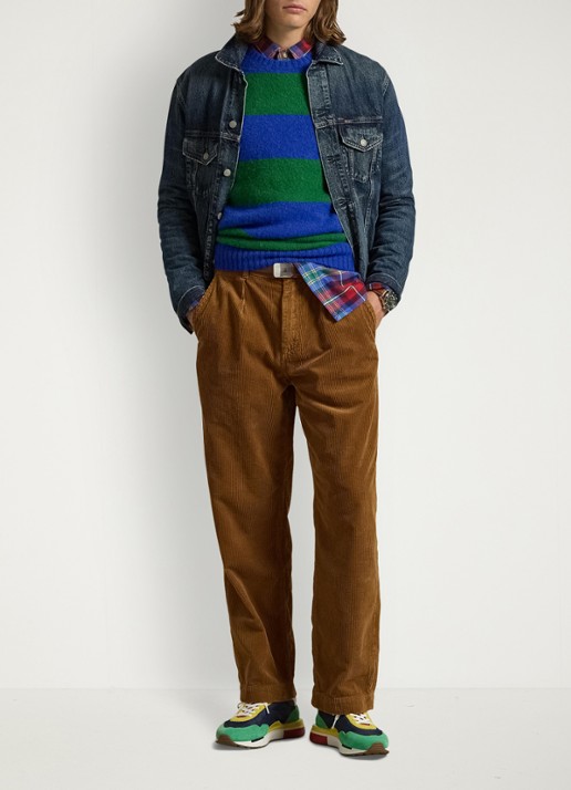 Ralph Lauren Straight fit broek van corduroy - voorkant 5 workwear tan / bruin
