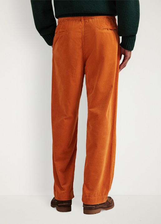 Ralph Lauren Straight fit broek van corduroy - achterkant charles orange / oranje