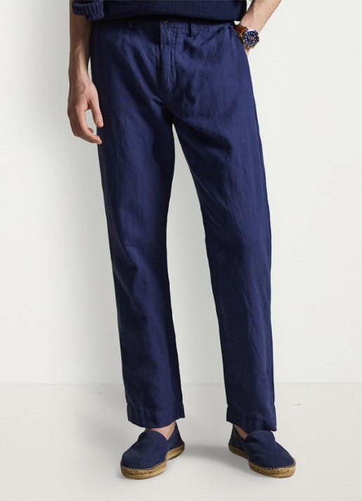 Ralph Lauren Straight fit chino in linnenblend