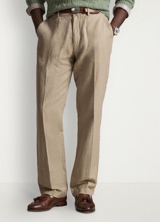 Ralph Lauren Straight fit chino in linnenblend