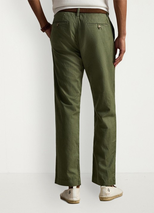 Ralph Lauren Straight fit chino in linnenblend - achterkant garden trail-30z6