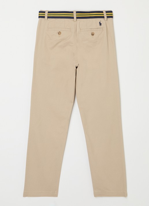 Ralph Lauren Straight fit chino met ceintuur - voorkant 2 khaki