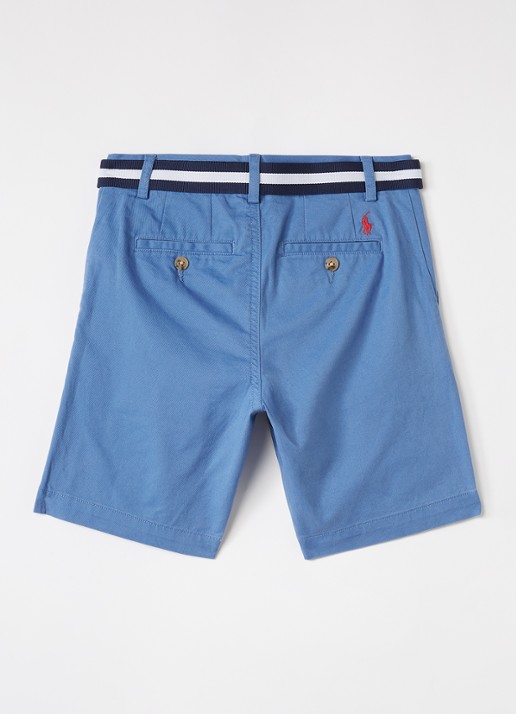 Ralph Lauren Straight fit chino met ceintuur - voorkant 2 blauw