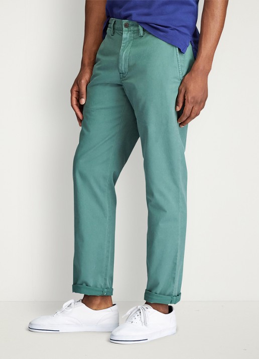 Ralph Lauren Straight fit chino met steekzakken - detail 3 washed forest / groen
