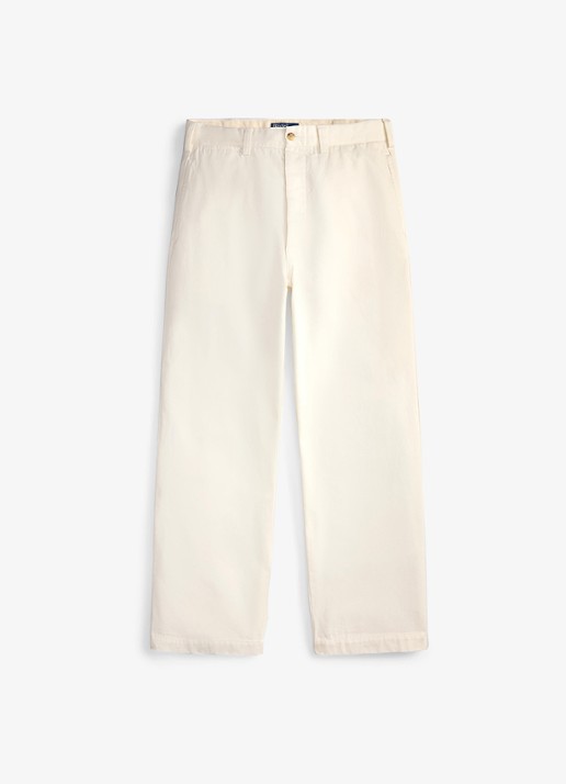 Ralph Lauren Straight fit chino met steekzakken - voorkant 4 deckwash white / wit