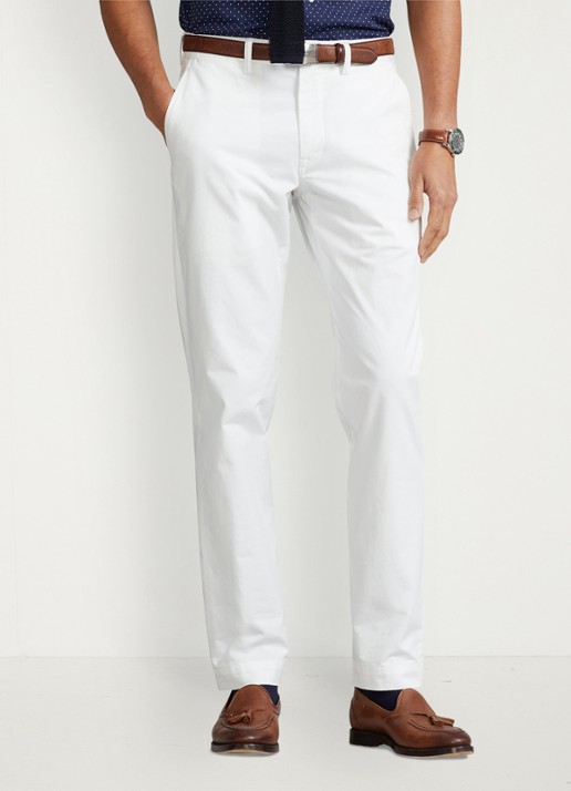 Ralph Lauren Straight fit chino met steekzakken - detail 2 ceramic white / wit
