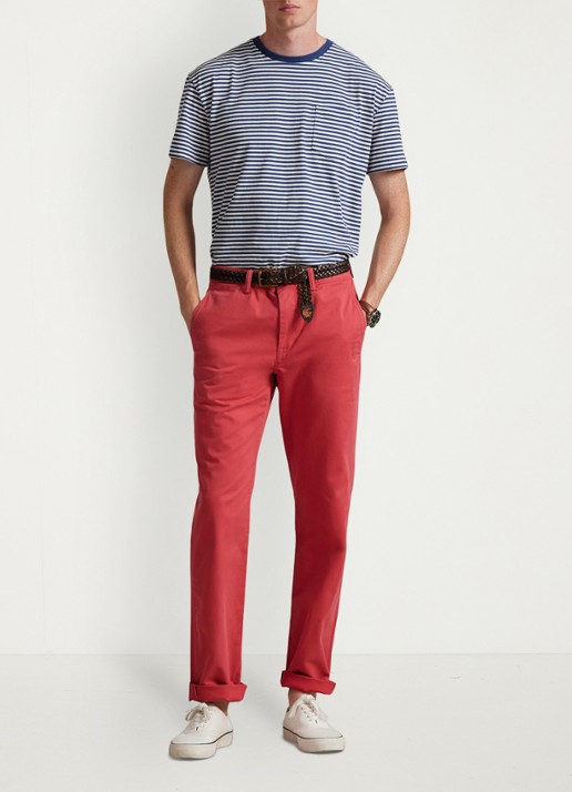 Ralph Lauren Straight fit chino met steekzakken - voorkant 2 nantucket red