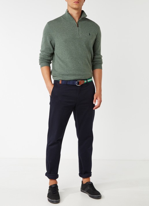 Ralph Lauren Straight fit chino met stretch - voorkant 2 aviator navy / donkerblauw