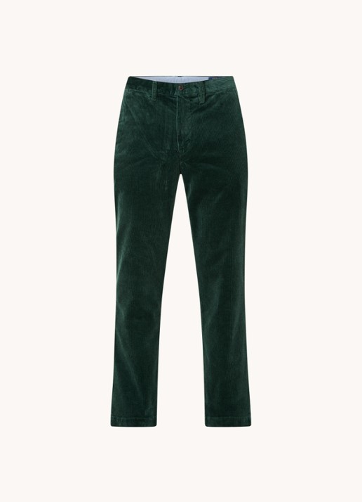 Ralph Lauren Straight fit chino van corduroy met stretch - voorkant 3 groen