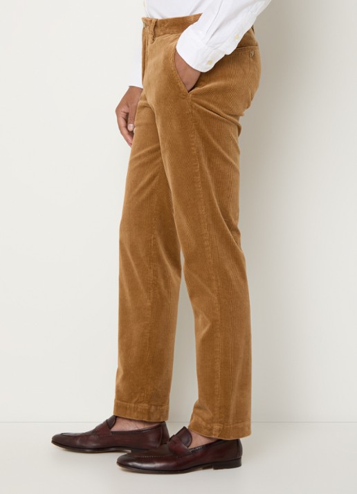 Ralph Lauren Straight fit chino van corduroy met stretch - detail 2 camel
