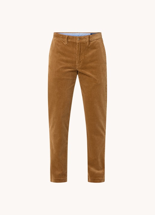 Ralph Lauren Straight fit chino van corduroy met stretch - voorkant 4 camel