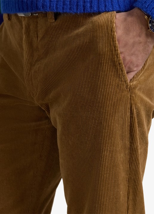 Ralph Lauren Straight fit chino van corduroy met stretch - detail 4 golden brown / khaki