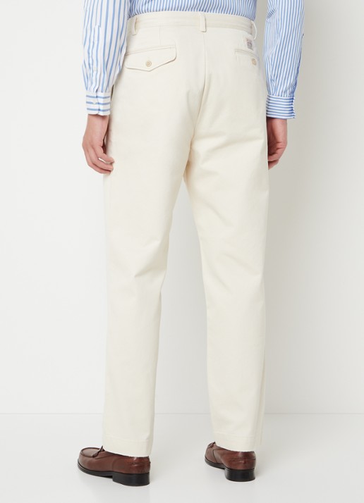 Ralph Lauren Straight fit cropped chino met plooidetail - achterkant 3 winter cream / creme