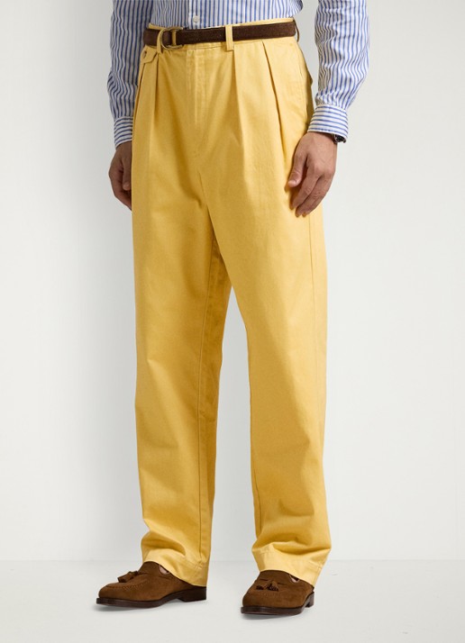 Ralph Lauren Straight fit cropped chino met plooidetail
