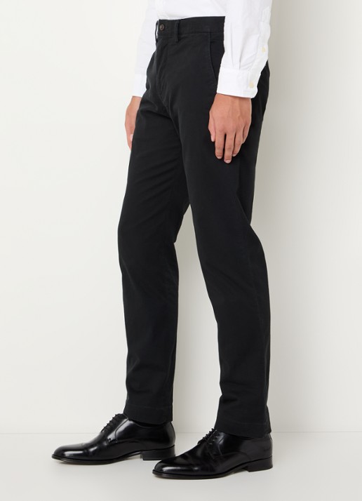 Ralph Lauren Straight fit gewassen chino met stretch - detail 4 polo black / zwart