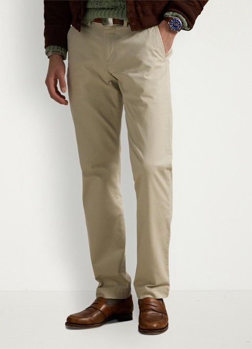 Ralph Lauren Straight fit gewassen chino met stretch - detail 3 classic stone / beige