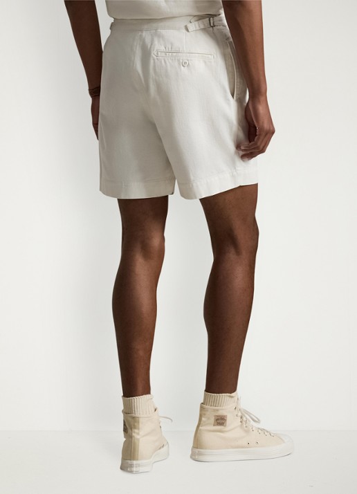 Ralph Lauren Straight fit korte broek met steekzakken - achterkant 5 deckwash white / wit