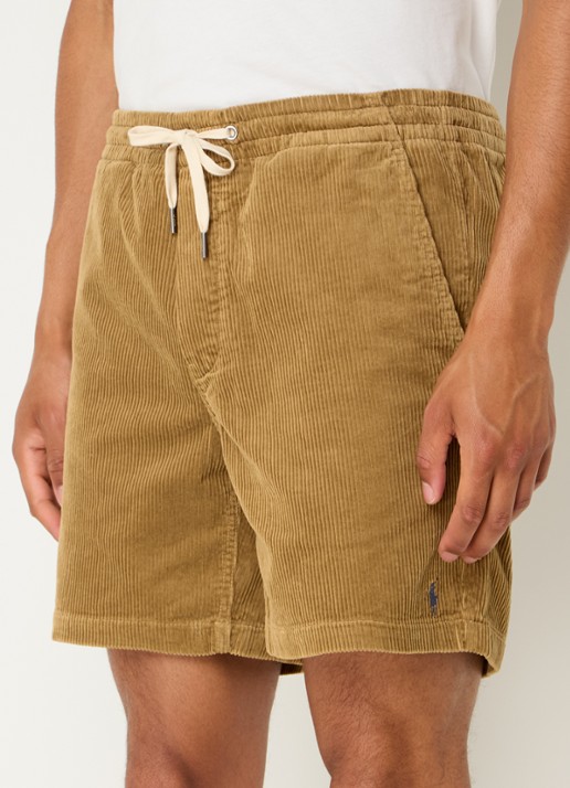 Ralph Lauren Straight fit korte broek van corduroy - detail 4 despatch tan / khaki