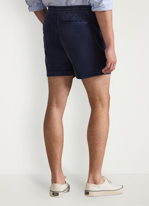 Ralph Lauren Straight fit korte broek van corduroy - achterkant 3 boston navy-2yth