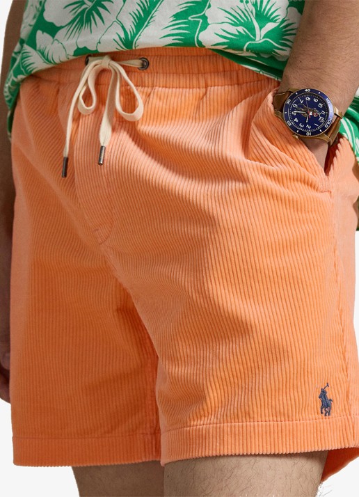 Ralph Lauren Straight fit korte broek van corduroy - detail 3 key west orange-36pi