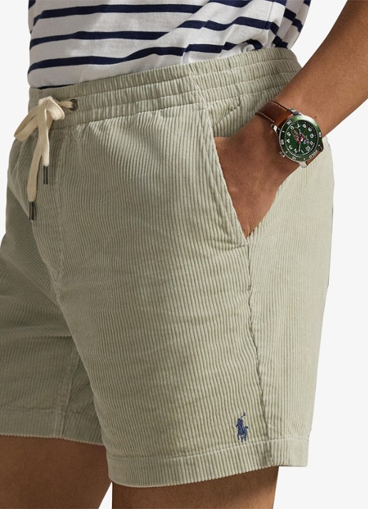Ralph Lauren Straight fit korte broek van corduroy - detail 2 khaki stone-2wtl