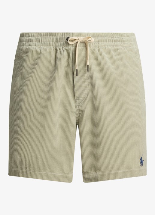 Ralph Lauren Straight fit korte broek van corduroy - voorkant 3 khaki stone-2wtl