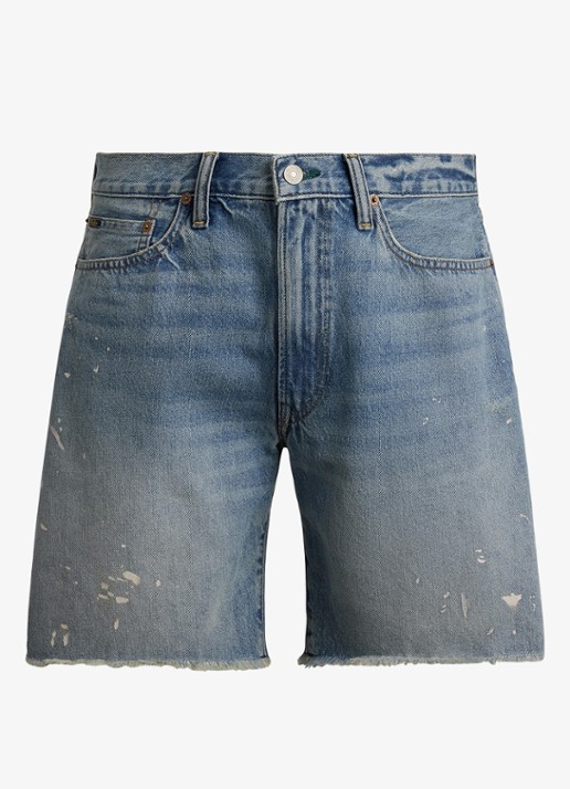 Ralph Lauren Straight fit korte broek van denim - voorkant skypond-48m9
