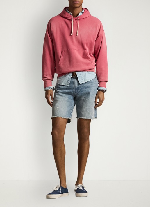 Ralph Lauren Straight fit korte broek van denim - voorkant 2 skypond-48m9