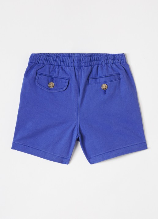 Ralph Lauren Straight fit korte chino met logo - voorkant 2 royalblauw