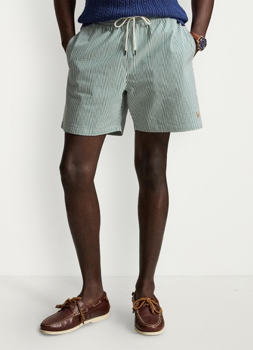 Ralph Lauren Straight fit korte chino met stretch - voorkant 7 nautical ink / blauw