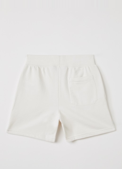 Ralph Lauren Straight fit korte jogginbroek met logoborduring - voorkant 3 gebroken wit