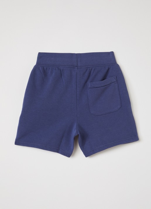 Ralph Lauren Straight fit korte jogginbroek met logoborduring - voorkant 3 donkerblauw