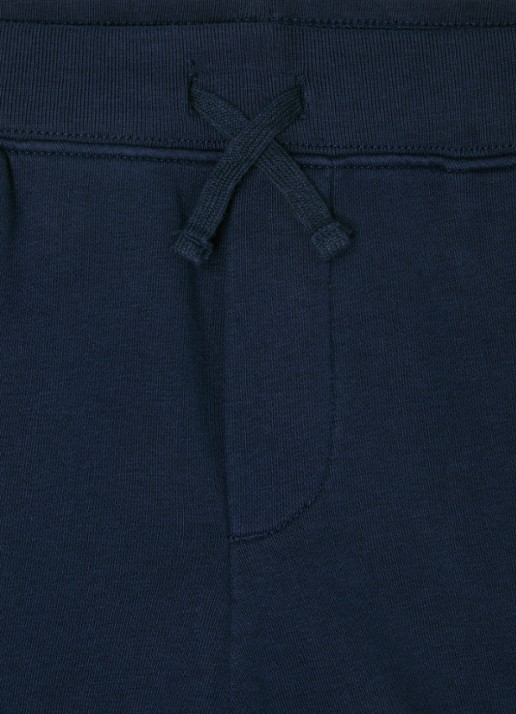 Ralph Lauren Straight fit korte joggingbroek met klepzakken - detail donkerblauw