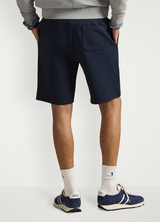 Ralph Lauren Straight fit korte joggingbroek met logo en steekzakken - achterkant 5 donkerblauw