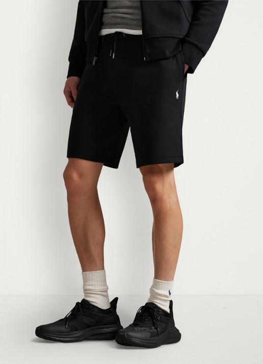Ralph Lauren Straight fit korte joggingbroek met logo en steekzakken - detail 2 polo black / zwart