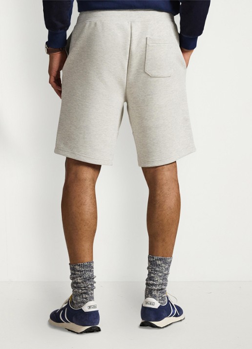Ralph Lauren Straight fit korte joggingbroek met logo en steekzakken - achterkant lichtbruin