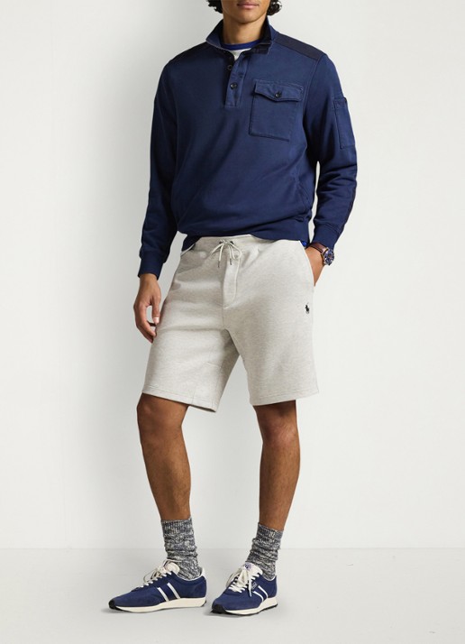 Ralph Lauren Straight fit korte joggingbroek met logo en steekzakken - voorkant 3 lichtbruin