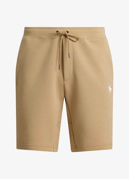 Ralph Lauren Straight fit korte joggingbroek met logo en steekzakken - voorkant 4 vintage khaki / khaki