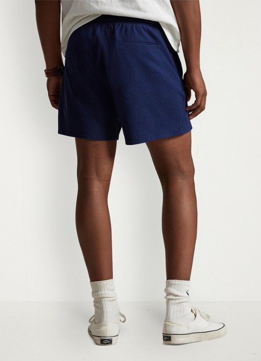 Ralph Lauren Straight fit korte joggingbroek met logo - achterkant 5 newport navy